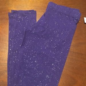 Purple sparkle leggings